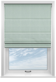 Soft Chevron, Blue Glacier - Motorised Roman Blind